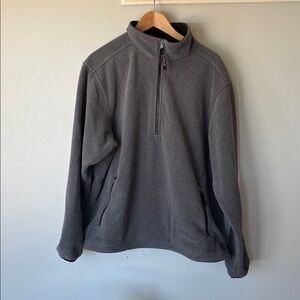 L.L. Bean Gray Fleece Quarter Zip Sweater Men’s Large Cozy Classic